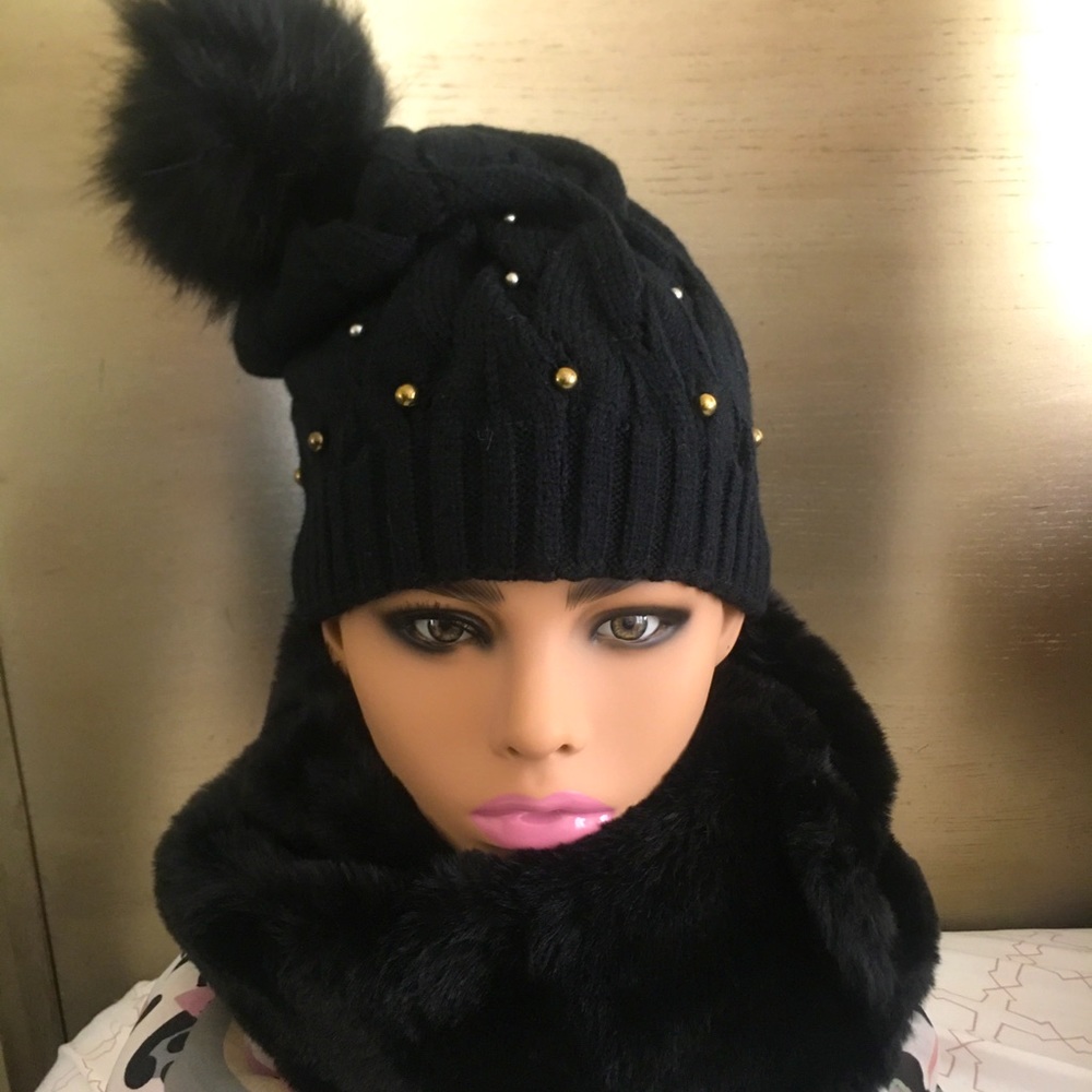 Faux Fur Hat & Scarf Set